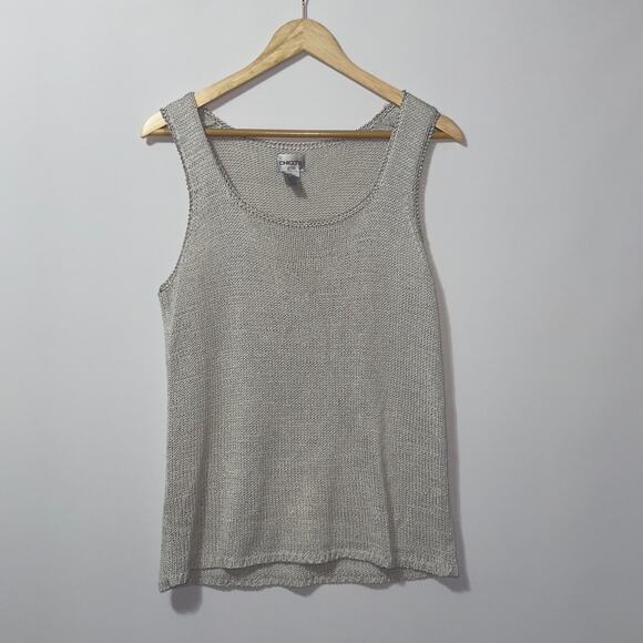 Chico's Tops - Chicos grey knit tank women’s size 2